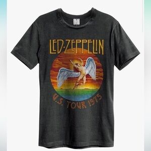 AMPLIFIED LED - ZEPPELIN U.S. TOUR 1975 cotton graphic tee. Size XL